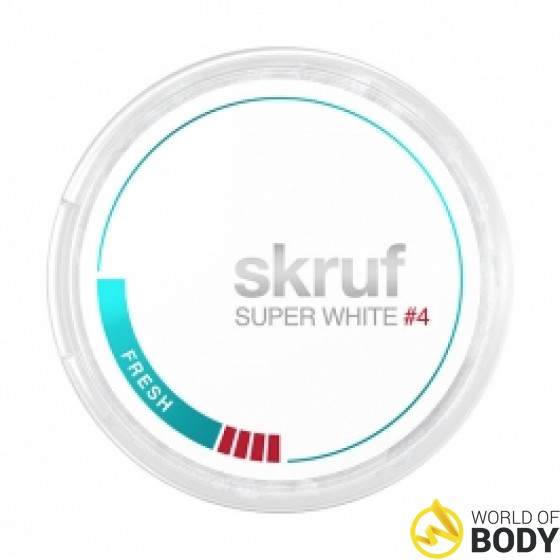 Kautabak skruf Super White fresh #4 Slim 17g